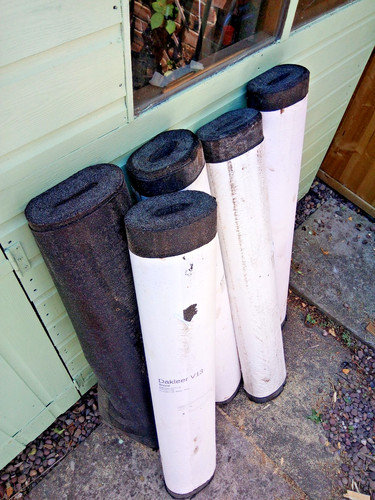 Black shed roofing - black, felt_